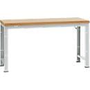 Manuflex werkbank Profi standaard, Tafelblad multiplex B 1750 x D 700, lichtgrijs