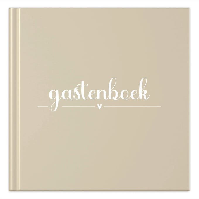Fyllbooks - Gastenboek Invulboek - Universeel - Beige - 64 Pagina's