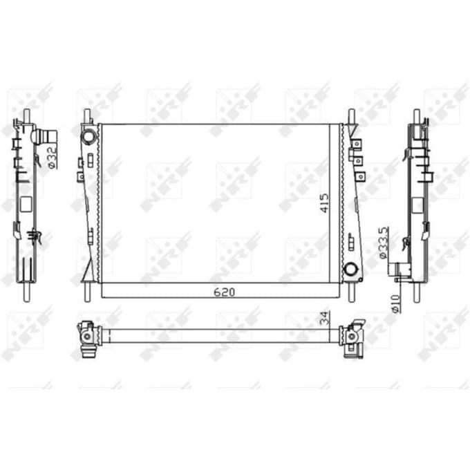 Radiator, motorkoeling NRF 53782