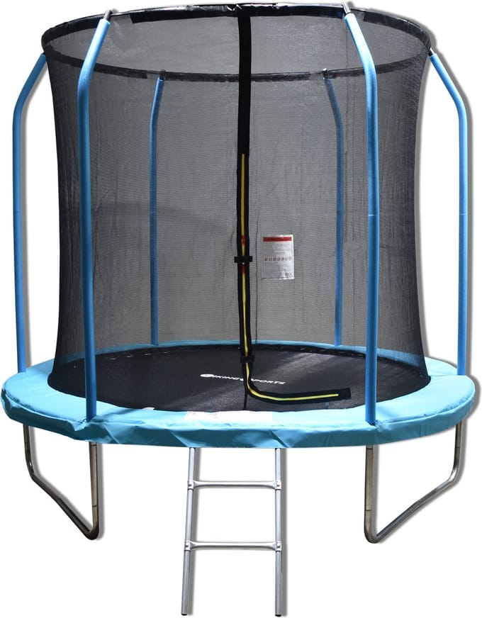 Trampoline - 244 cm - met veiligheidsnet & ladder - blauw