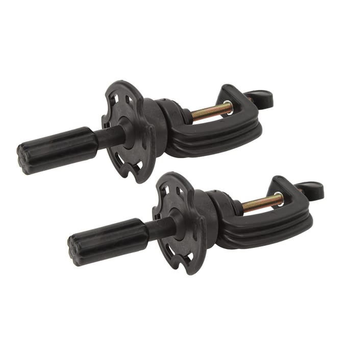 2-pack Pruiken Mannequin Hoofd Standaard Hoogte Verstelbaar Cosmetologie Mannequin Standaard Hoofd Houder Klem black