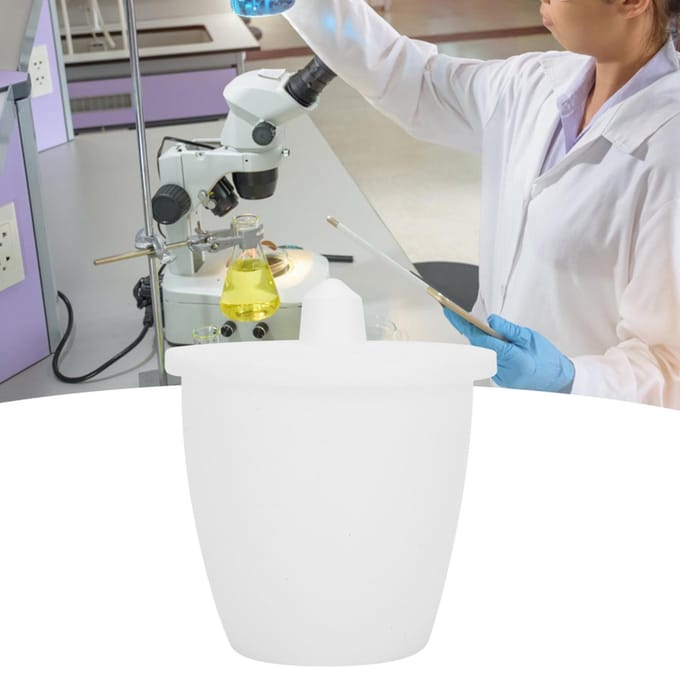 Laboratoriumkroes Hoge Vorm PTFE Kroesbeker Met Deksel Experimentele Benodigdheden 30ml gray