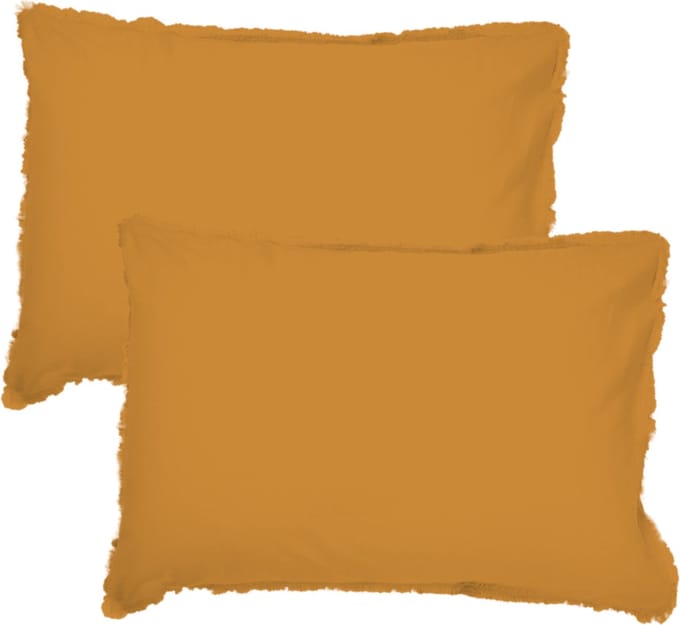 Matt & Rose Set Kussenslopen Karamel - 50 x 70 cm - Gewassen Katoen