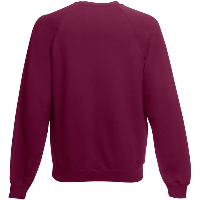 Fruit Of The Loom Unisex Raglan Mouwen Belcoro® Sweatshirt (Bordeaux)