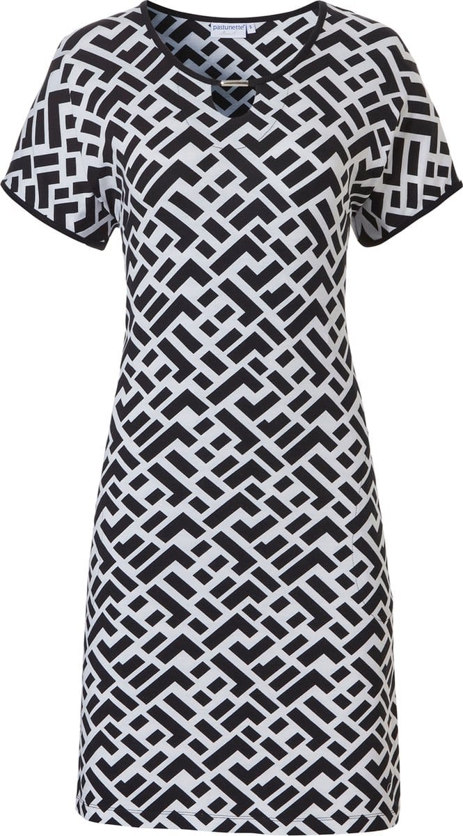 PastunetteBeach Dames Jurk zwart wit - Maat 36