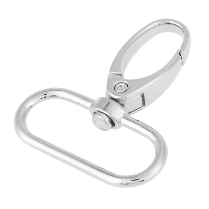 20 stuks zinklegering tas sluitingen draaibare karabijnhaken sleutelhanger sleutelring haken (32 mm) white