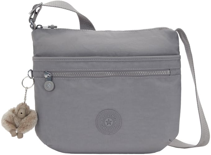 kipling schoudertas Basic Eyes Wide Open Arto Shoulderbag Inviting Grey grijs