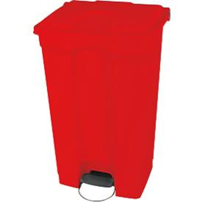 Pedaalemmer van polyetheen 90 l, rood