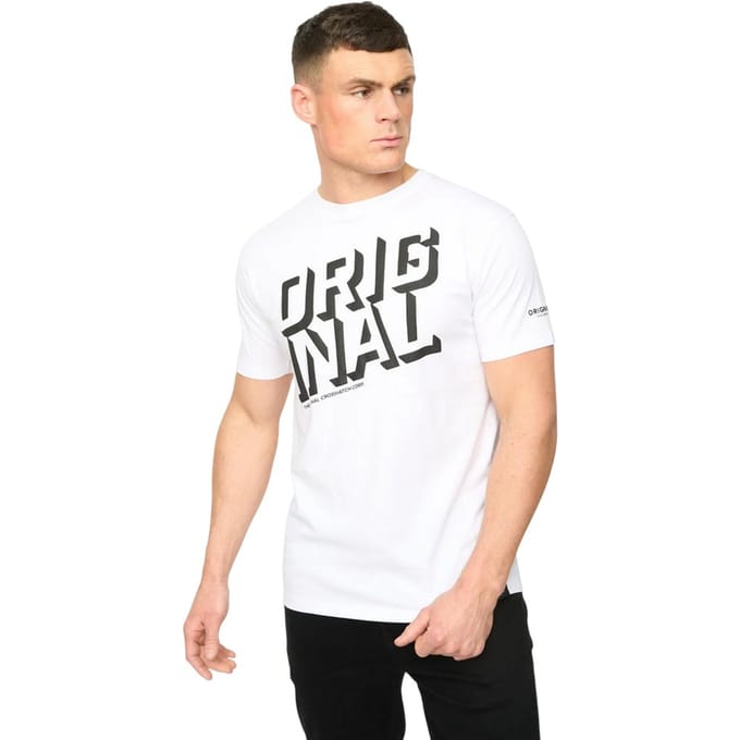 Crosshatch Mannen Protrax Katoenen T-Shirt (Wit)