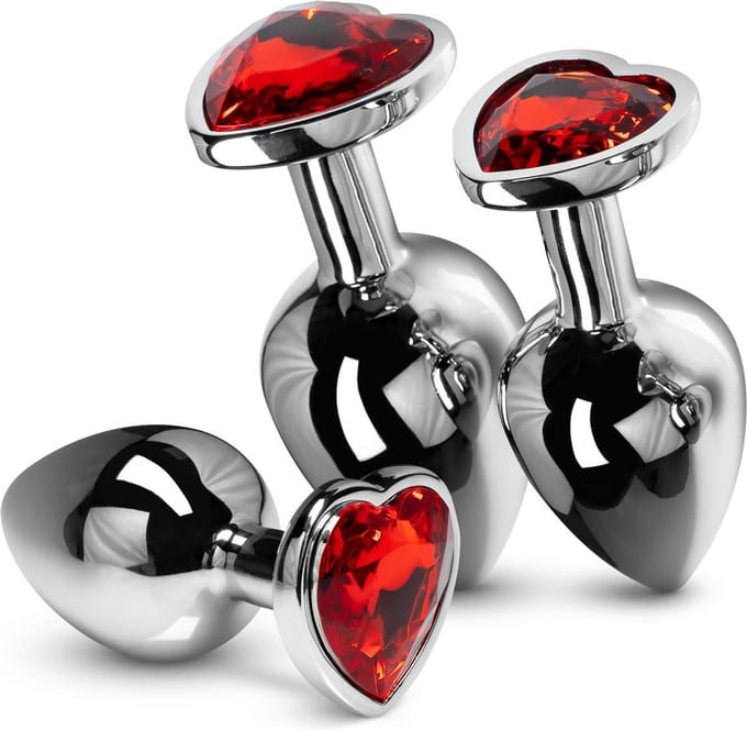 Kristal Buttplug Set - Zilver