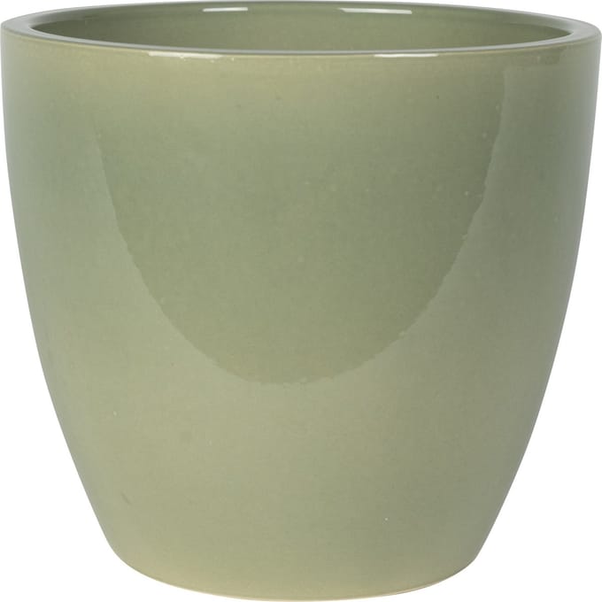 Ter Steege Bloempot - groen - Scandinavische look - glanzend - keramiek - 20 x 19 cm