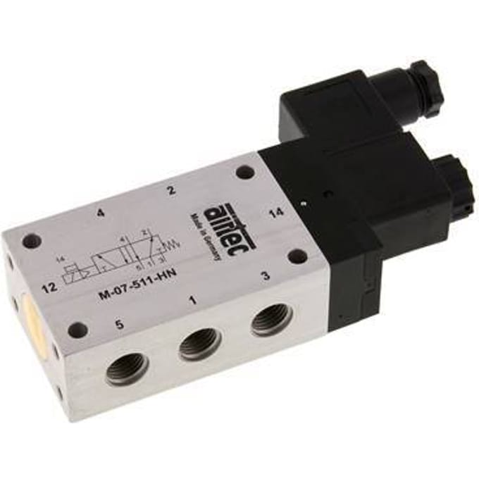 5/2 G1/4'' Magneetventiel 12V DC 2.5-10bar/35.0-140psi Airtec