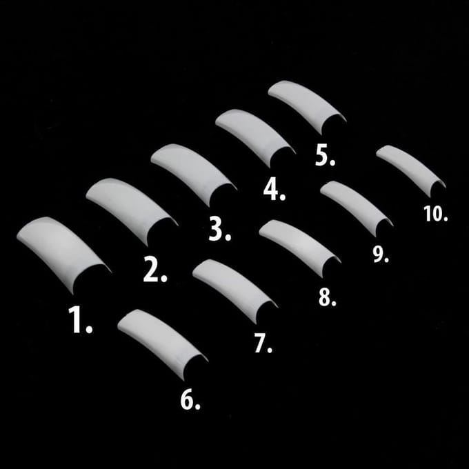 Allepaznokcie - Korte Witte Tips - 60 stuks - Maat Nr 6