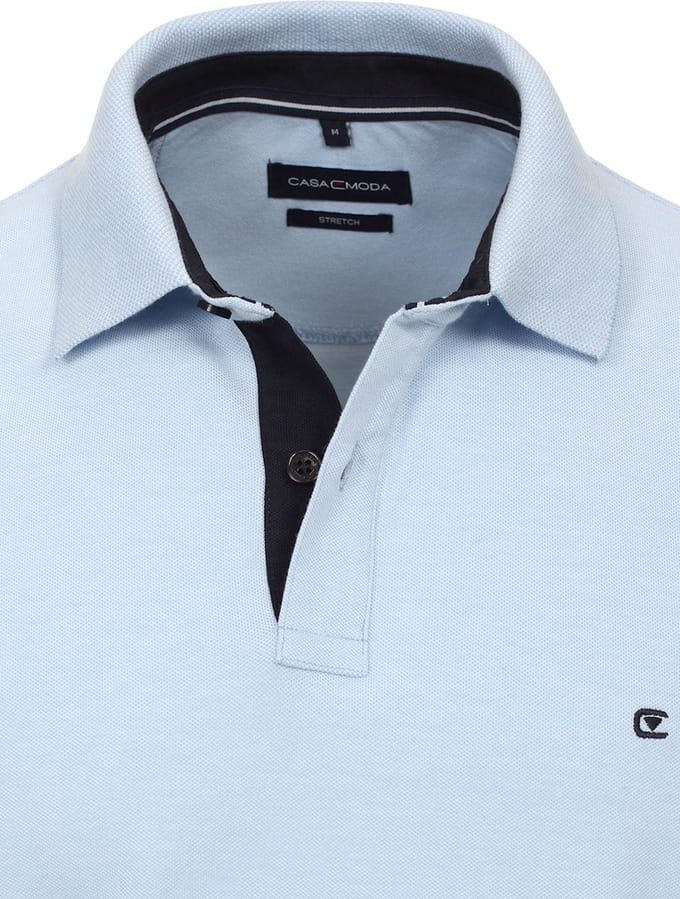 Casa Moda Polo Shirt Comfort Fit Effen Stretch 004470-102 - L