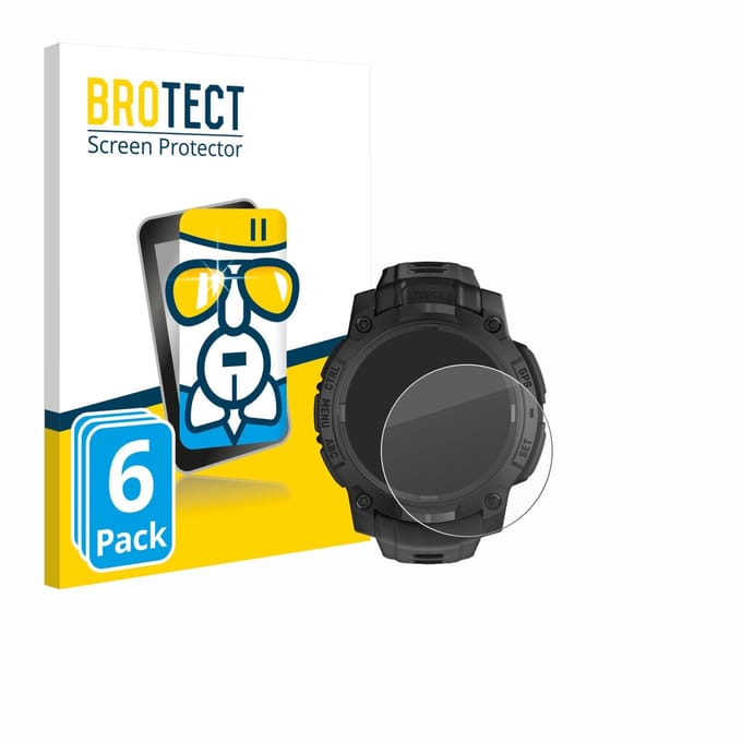 Screenprotector 6 Stuks voor Garmin Instinct 3 Solar Tactical Edition (45 mm) Beschermglas transparant