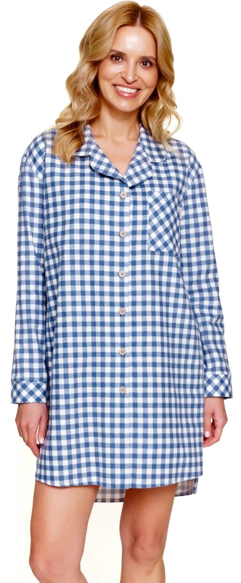 Doctor Nap Nachthemd Flanel Blue Jeans TM.7300 S / M