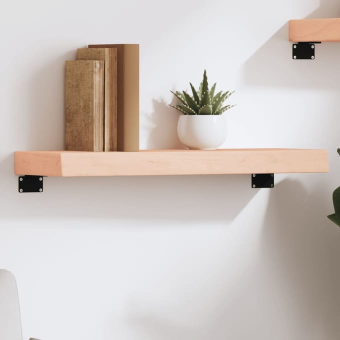 vidaXL - Wandschap - 60x20x6 - cm - onbehandeld - massief - eikenhout