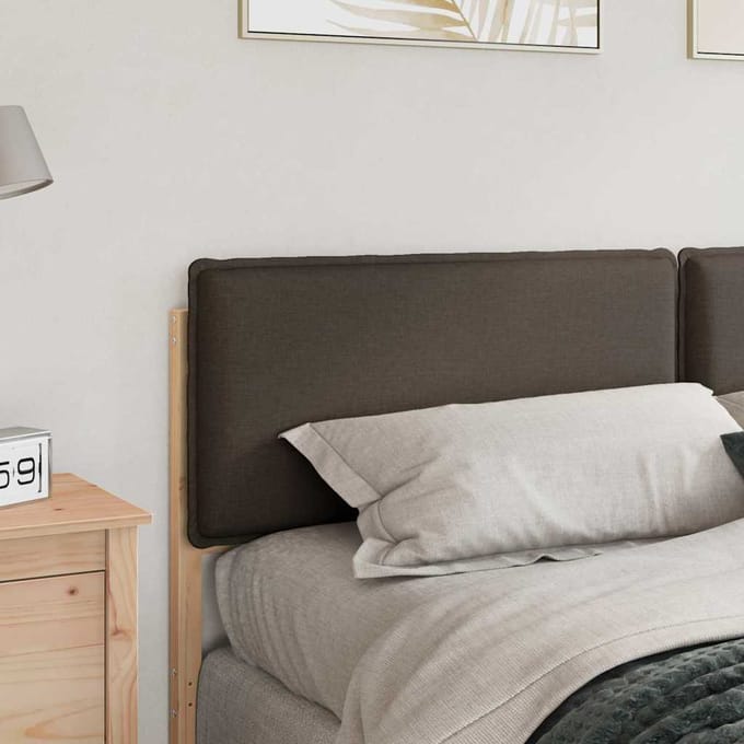 vidaXL - Gestoffeerd - hoofdbord - Natuurlijk - en - Licht - Grijs - 180 - cm