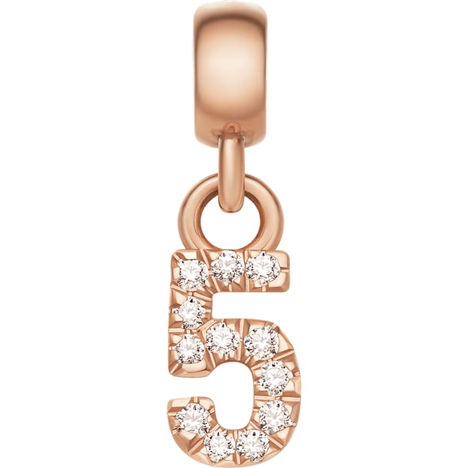 Daniel Wellington DW Charm Number 5 Rose Gold