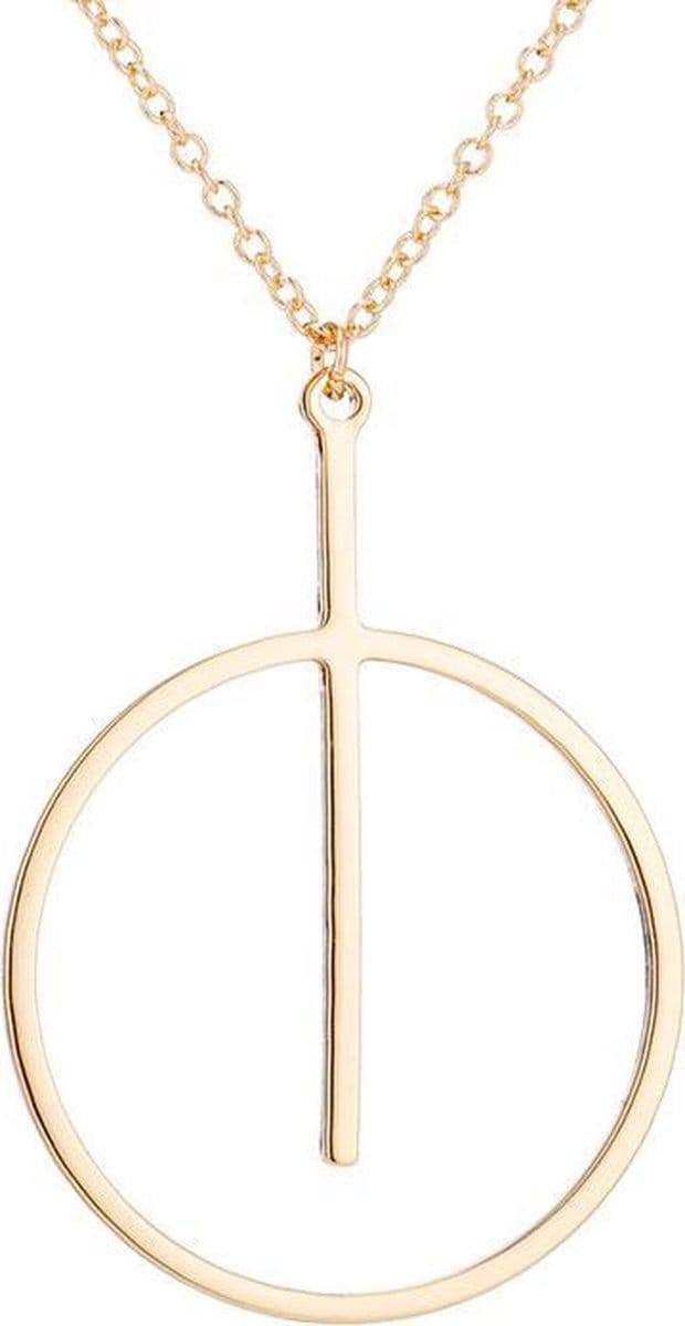24/7 Jewelry Collection Bar Cirkel Ketting - Goudkleurig