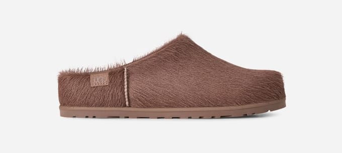 UGG® Otzo Calf Hair Clog in Brown, Leather/Wool