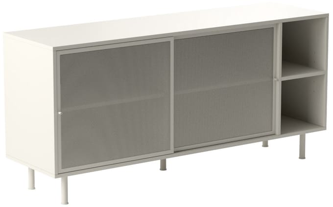 Dressoir Metaal Greige - Schuifdeuren - 45x160x75cm - Veep - Giga Living