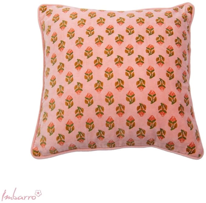 Imbarro - Sierkussen - Kussen - Lovely flowers - Velours - 50 x 50 cm