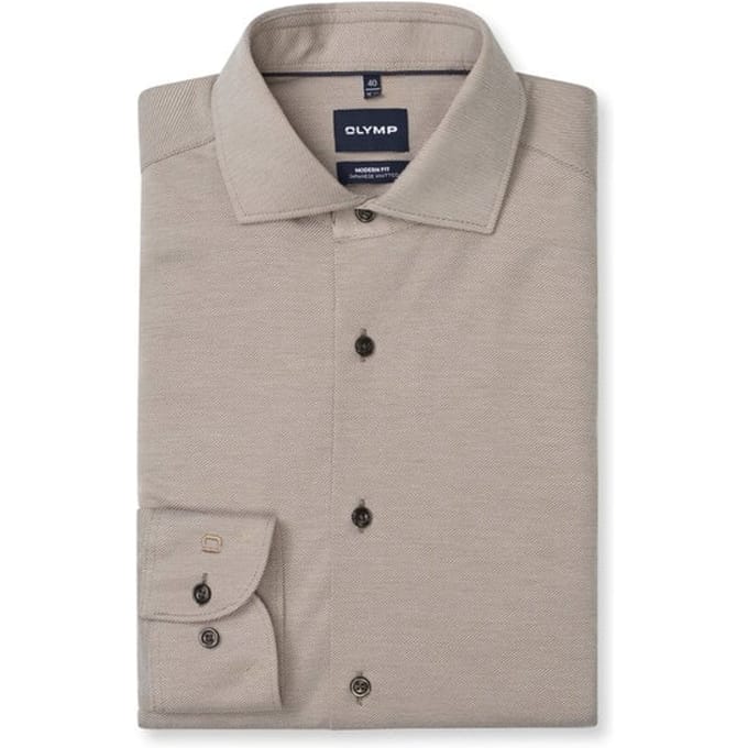 OLYMP Smart Business Overhemd, Modern Fit, Royal Kent, Bruin