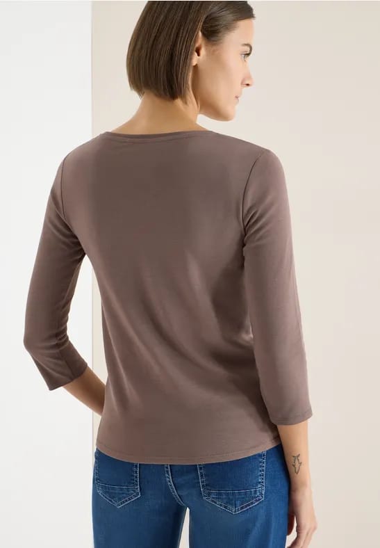 Basic shirt in effen kleur