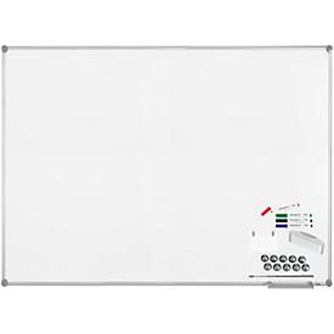 MAUL whiteboard Premium 2000 SET, zilver, met kunststof coating, 1000 x 1500 mm