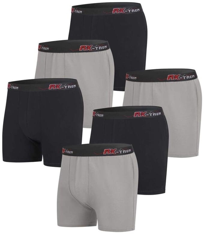 ATLAS FOR MEN - Set van 6 boxershorts - Heren - Verkrijgbaar in grote maten - L