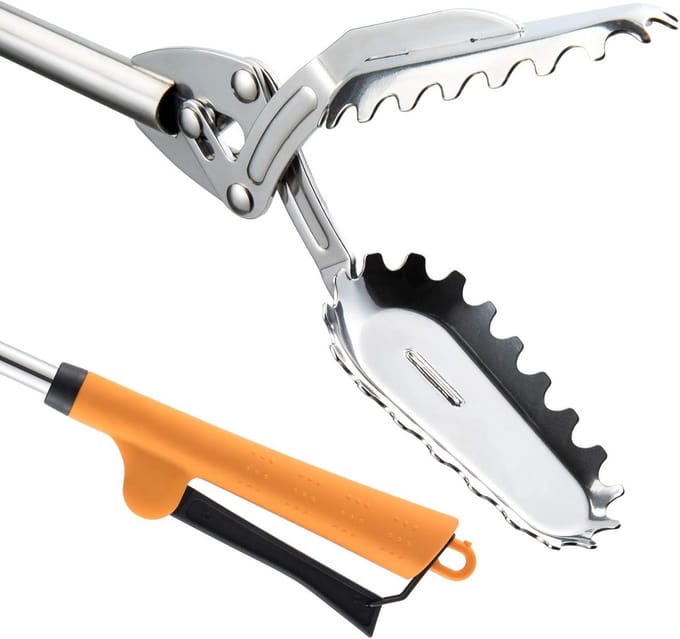Lange Grijper Tool RVS 122cm - Heavy Duty Afval Opraapslang en Tang voor Ouderen