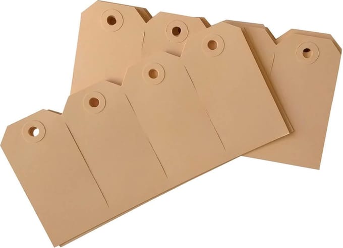 Kartonnen Manilla Labels, 60 x 120 mm, 1000 stuks