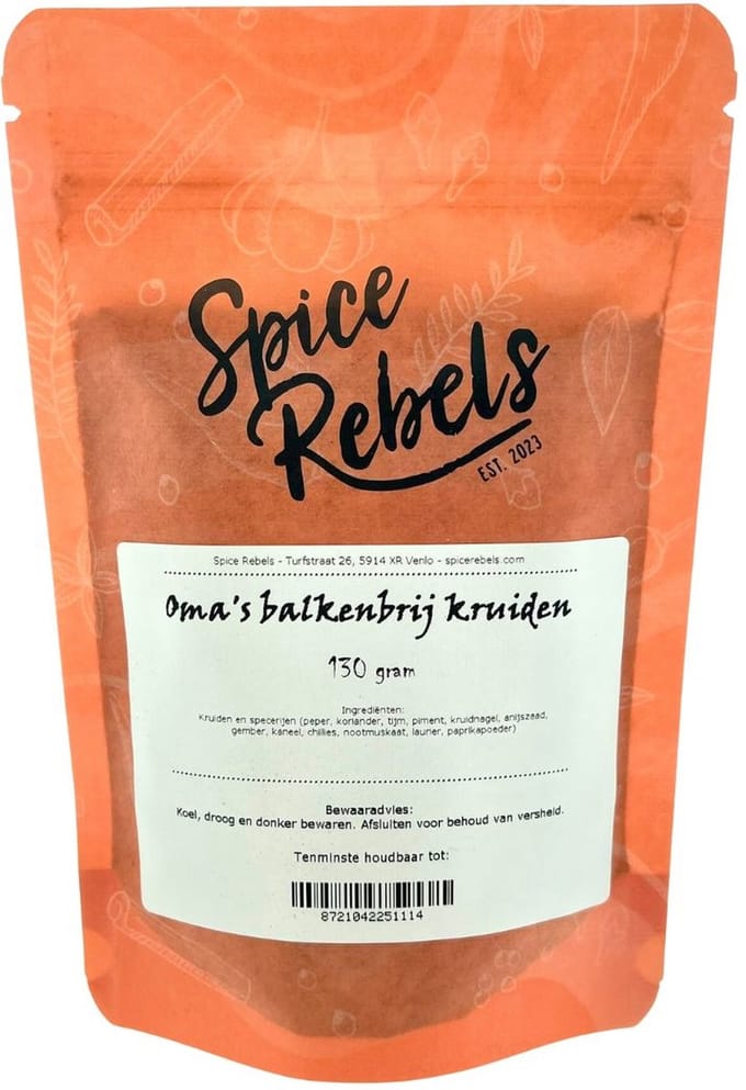 Spice Rebels - Oma's balkenbrij kruiden - zak 130 gram