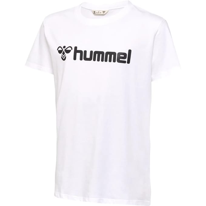 Hummel T-Shirt van biologisch katoen met groot logoprint