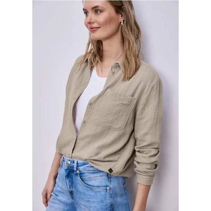 Mousseline overhemd blouse