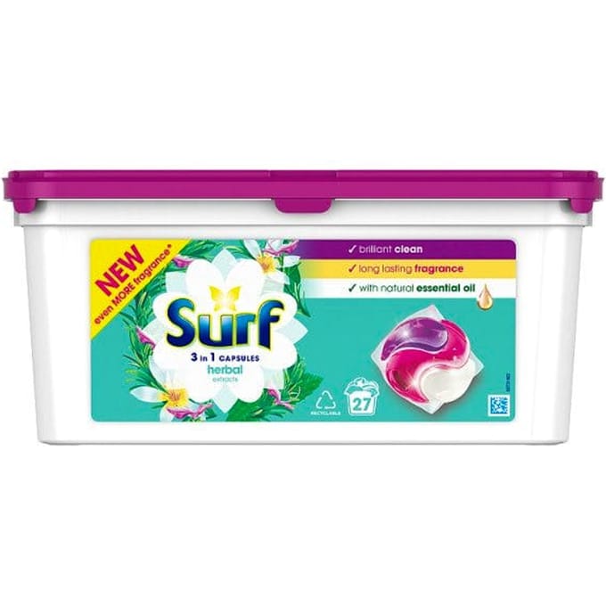 Surf 3-in-1 Herbal Extracts Wasmiddelcapsules – 27 Stuks
