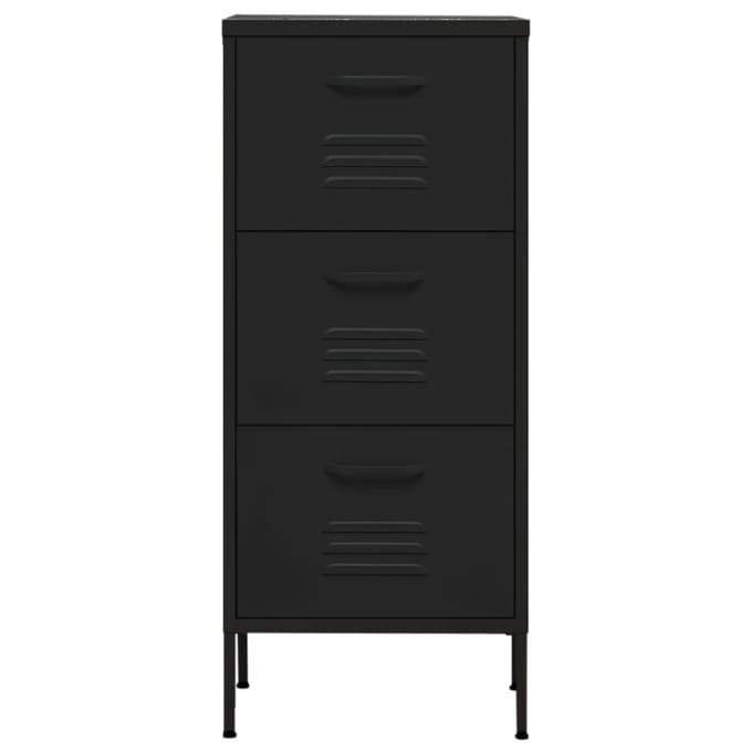 vidaXL - Opbergkast - 42,5x35x101,5 - cm - staal - zwart