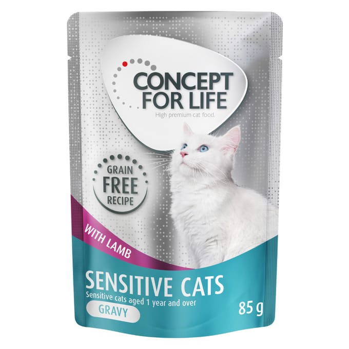 Concept for Life Sensitive Cats lam graanvrij - in saus Kattenvoer - 12 x 85 g