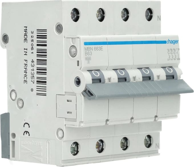 Hager MBN Stroomonderbreker - MBN663E - E2ZQ7