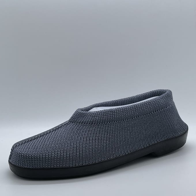 Gebreide Portugese Schoen - Grijs Silver - Maat 39 - Instappers - Pantoffel