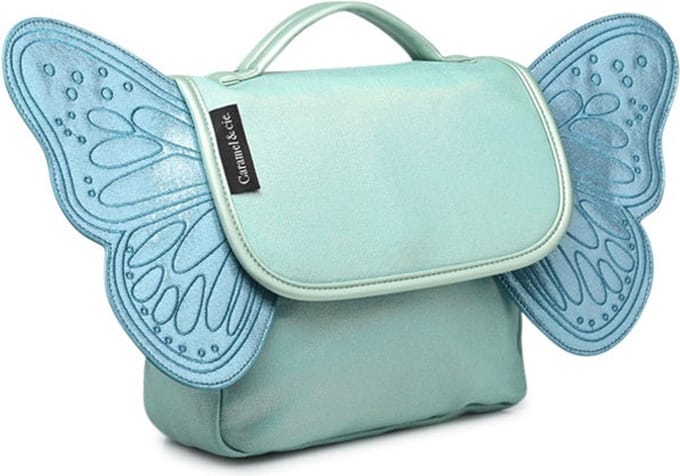 Caramel & Cie Boekentas/Rugzak Papillon/Vlinder Iris - Vleugels - Blauw