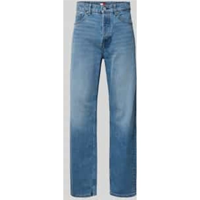 loose fit jeans van katoenmix