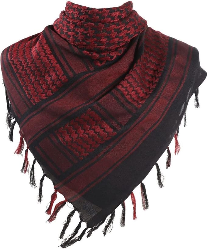 Zwarte Arabische Shemagh Sjaal - Keffiyeh / Arafat Stijl Doek