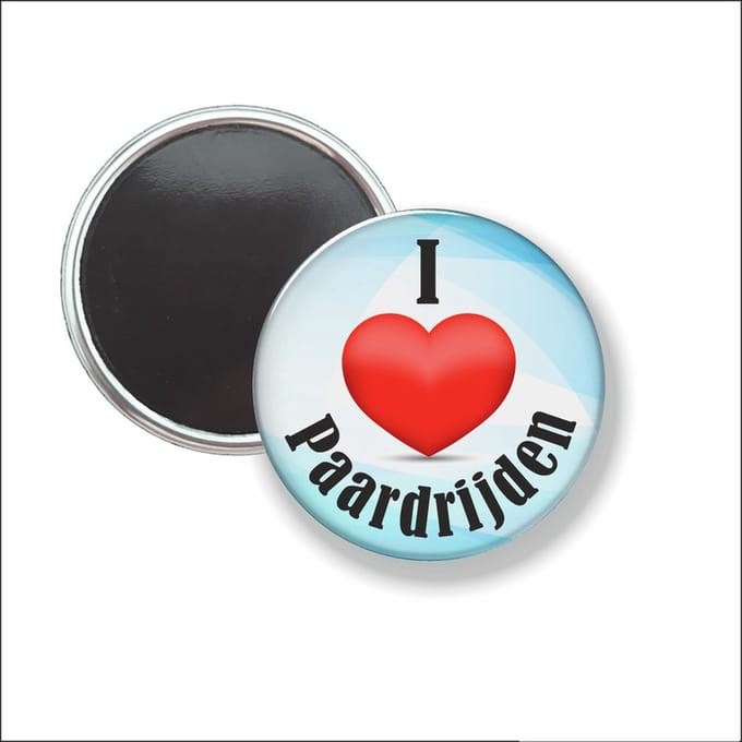 Button Met Magneet 58 MM - I Love Paardrijden - NIET VOOR KLEDING