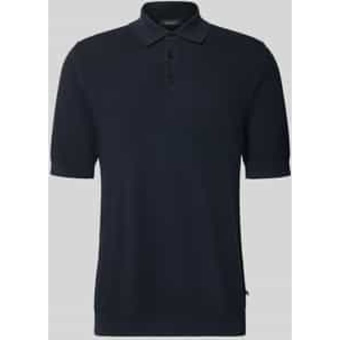 Slim fit poloshirt van katoenmix in tricotlook