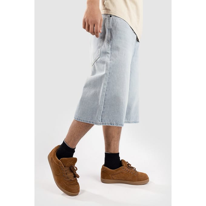 Empyre Ultra Wide Sk8 Denim Korte Broek blauw