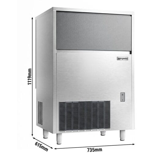 GGM Gastro Eiswürfelbereiter Premium PLUS - Würfel - 93 kg/24h - inkl. Eisvorratsbehälter: 60 kg