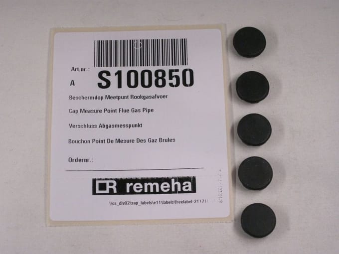 Remeha Meetstop EPDM zwart (5x), S100850