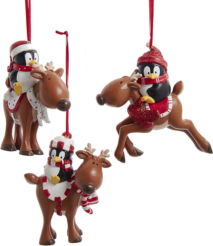 Ornament rood wit Kunststof h10 cm